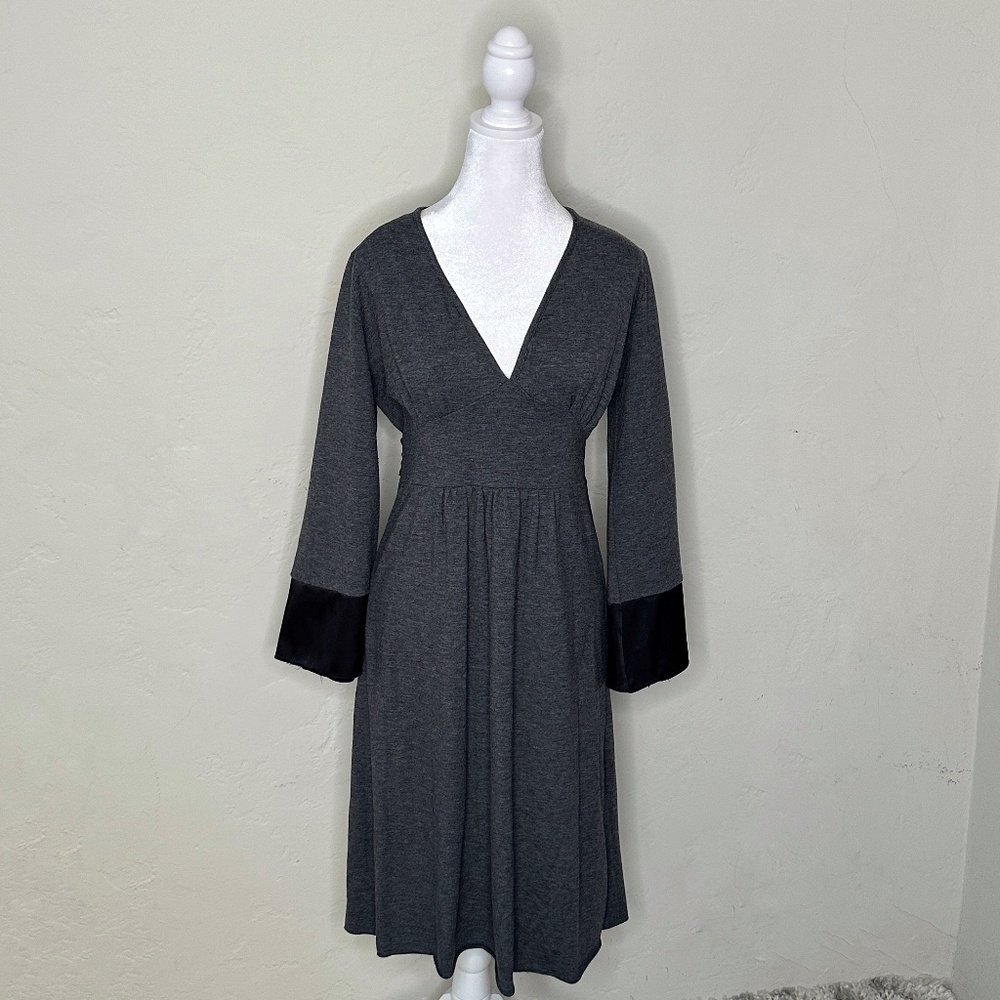 Collective Clothing Long-Sleeved Gray/Black Dress- Large
